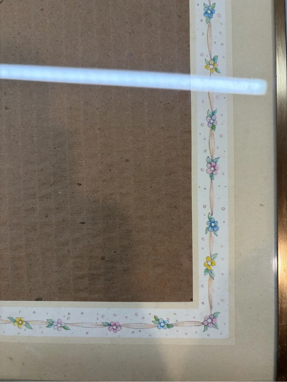 Vintage 1980s 1990s Gold Tone Floral Picture Frame 8x10 Cottagecore Decor